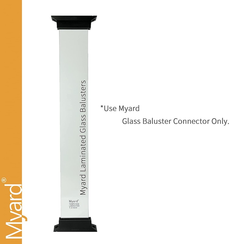5-Pack 26 Inch Myard Glass Balusters with Laminated & Tempered