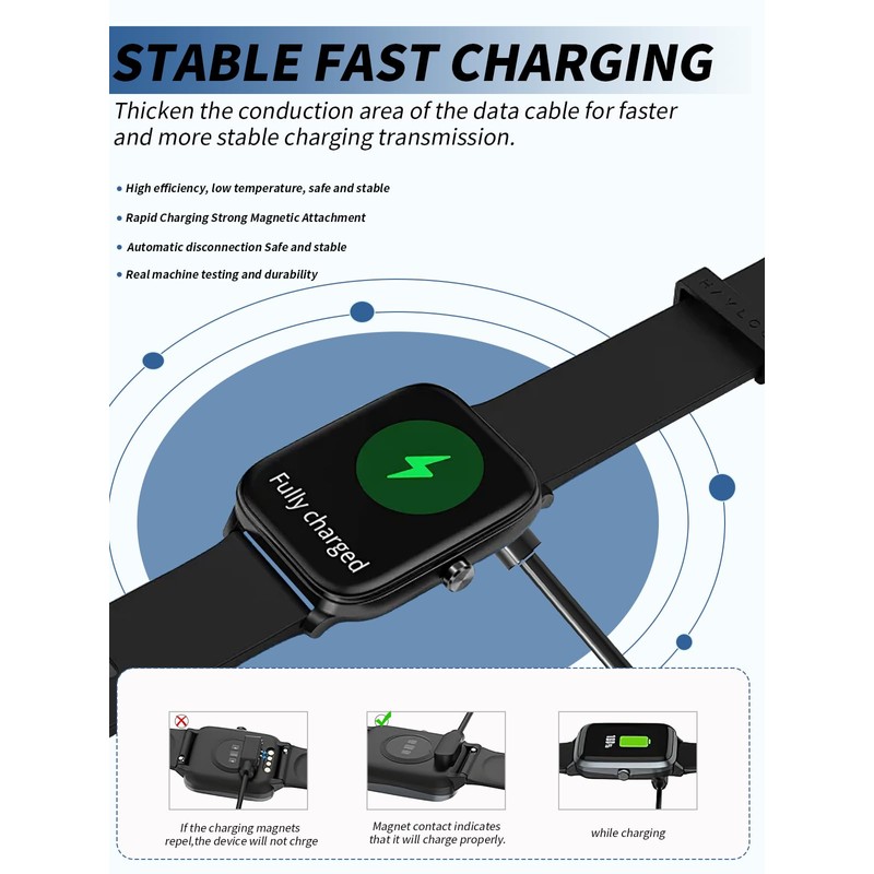 Charging Cable for Dyurwa P97 Smartwatch，2 - Pin Magnetic Charging
