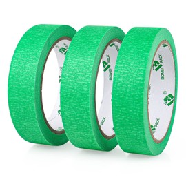 BOMEI PACK Green Painters Tape Decorative Writable Blue Masking Tape for Arts & Crafts,3 Rolls Pack, 24mm x 20m Per Roll