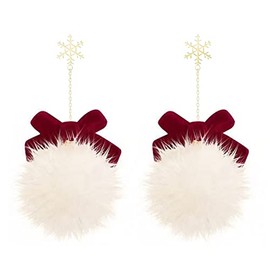 Bow Earrings for Women Rhinestone Bow Earrings Crystal Statement Dangle Earrings Bowknot Tassel Earrings for Girls