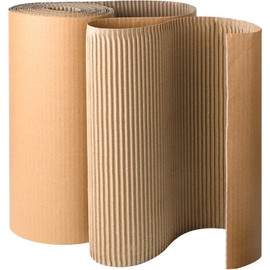 Tottist 17"x236" Single B Flute Corrugated Cardboard Roll, Brown