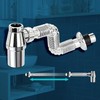 Bathroom pop-up corrugated pipe washbasin hammer drain pipe trap malfunction odor D-corrugated pipe hammer trap 10ea