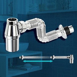 Bathroom pop-up corrugated pipe washbasin hammer drain pipe trap malfunction odor D-corrugated pipe hammer trap 10ea