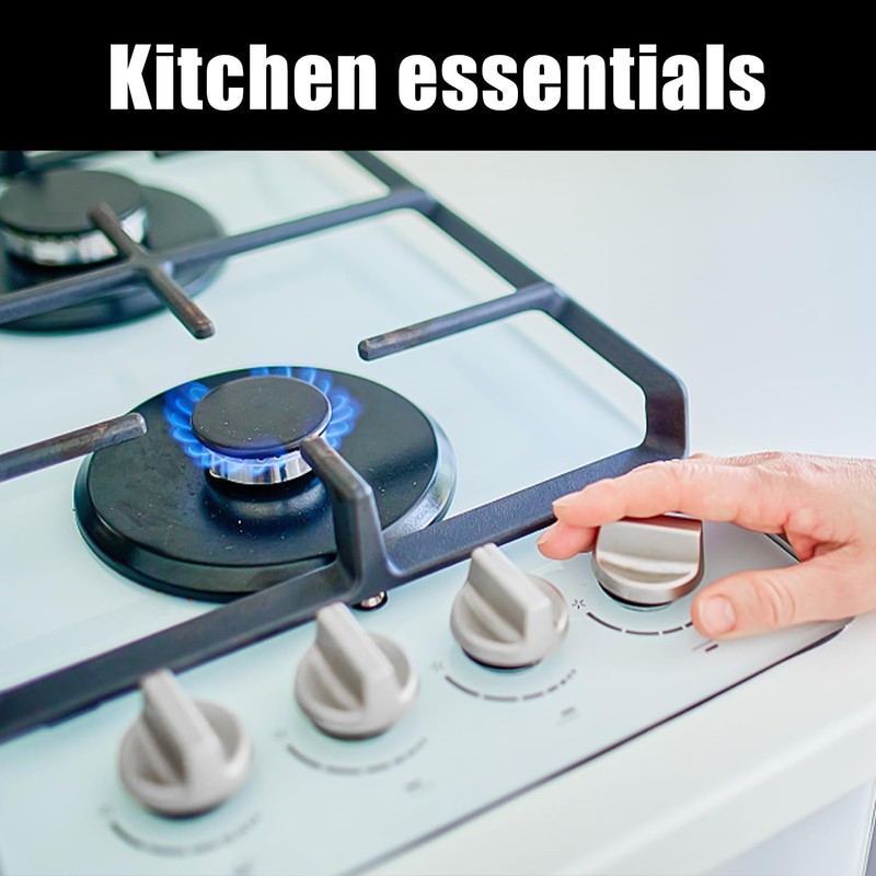 KRYMSON Pack of 5 Gas Stove Knobs, 6 mm Gas