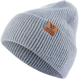 Vgogfly Women Knit Beanie Hats Slouchy Winter Knitted Hat Warm Men Soft Cap Ski Cuffed Unisex