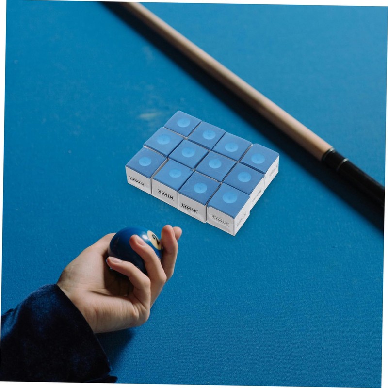 Kisangel Snooker Chalk 12pcs Pool Chalk Cubes for Tournaments Home