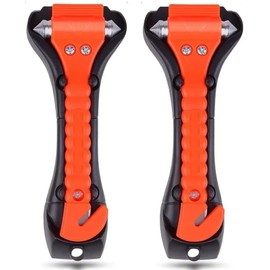 Xtremeauto X2 Car Escape Tool Window Breaker Cutter - Car Hammer And Seatbelt Cutter, Car Safety Hammer Emergency Smasher, Break Glass With Ease, Seat Belt Cutter Glass Breaker Safety Tool With Cases