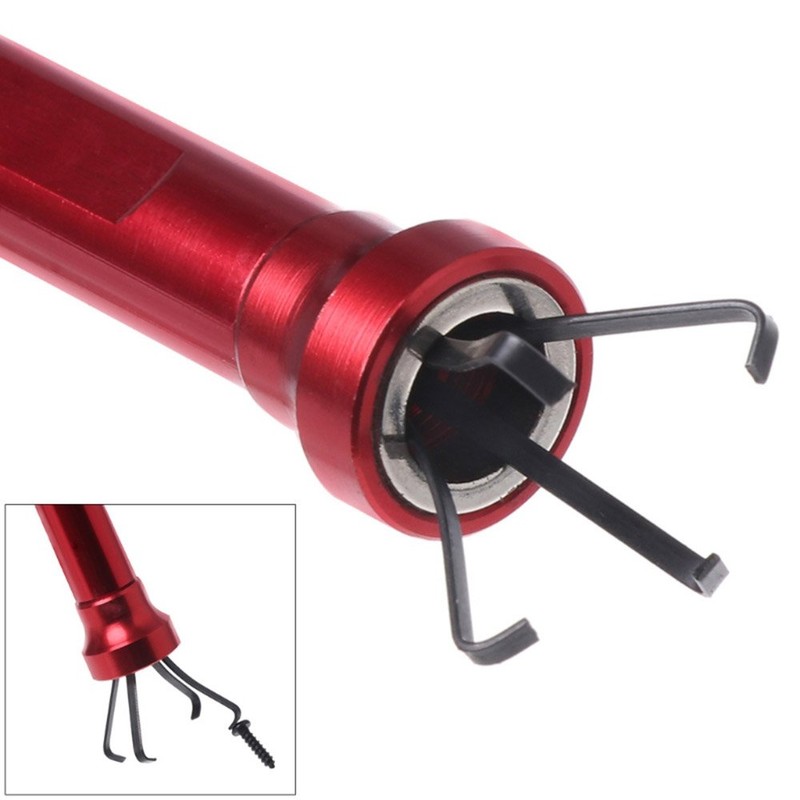 HARDK Claw Magnetic Pick-up Tool 4 Claws with Bright LED