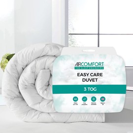 Air Comfort 3 Tog Anti Allergy Easy Care Duvet - Deep Sleep Summer Duvet Fluffy Hollowfibre Filling Lightweight Hypoallergenic and Machine Washable Summer Duvet Quilt (3 Tog, Single)