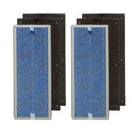 PUREBURG Replacement Filter Set Compatible with Membrane Solutions MS18 Air Purifier,2-Pack H13 HEPA 4-Stage Filtration Activated Carbon Air Clean Dust VOCs Odor