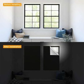 Itisyou Curtain, Blackout Window, Blackout Sheet, Window, Heat Shielding Film, UV Protection, Blackout Film, For Windows (1.45 x 1 m)