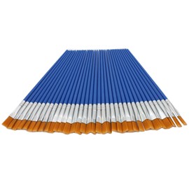 AcbbMNS 50Pcs Flat Paint Brushes Nylon Hair Brushes Acrylic Oil Watercolor Painting Brush, Kids Adult Drawing Arts Crafts Paint Brushes