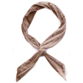 Mytoptrendz® Velvet Headband Hair Band, Plain Wire Hair Band Rocabilly Retro Hair Wrap, Womens Girls Accessories Long Flexy Wired Hair Tie Scarf 40s 50s Rockabilly Head Wrap (Light Brown)