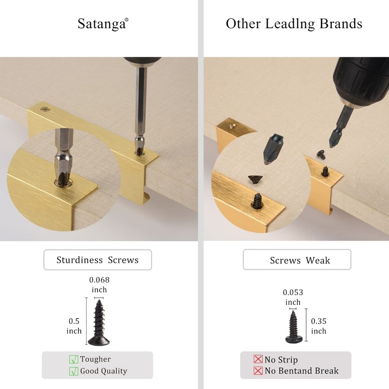 Satanga Edge Finger Tab Pull for cabinets Kitchen Concealed Drawer
