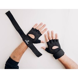 Fiters Workout Gloves with Lifting Straps (Small)