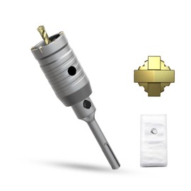 METOTY 1-9/16" Concrete Hole Saw,40mm Masonry Hole Saw, with 110mm SDS Plus Shank Connecting Rod for Concrete Brick Cement Stone Wall Drilling Home Improvement