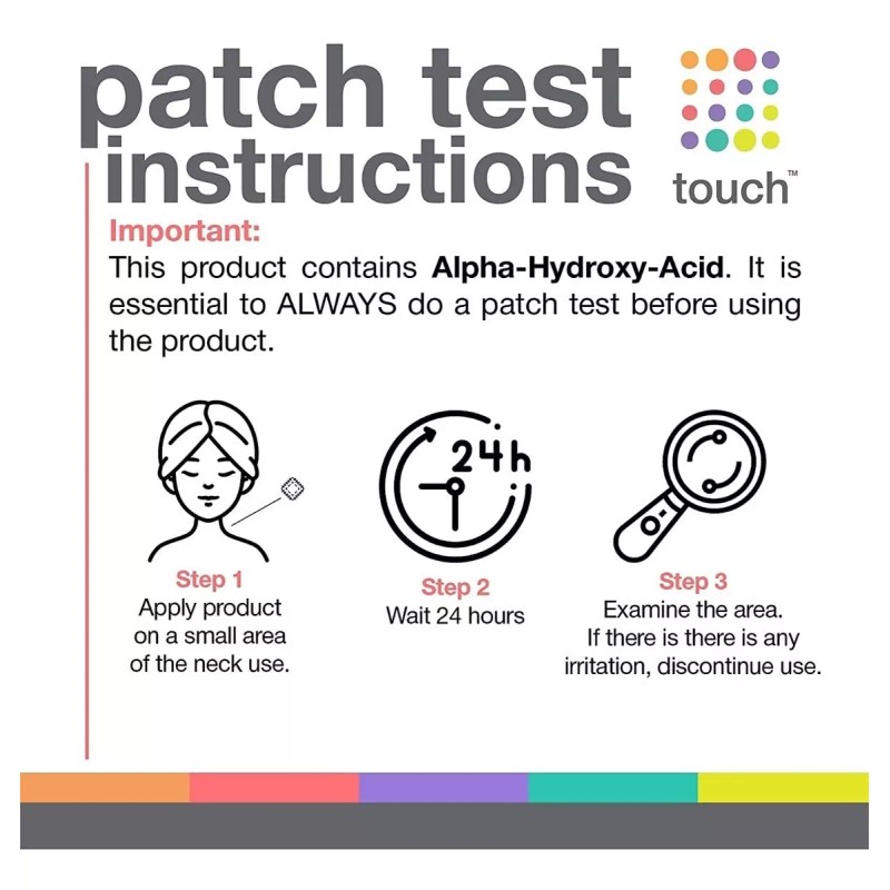 Touch 20 % De Ácido Glicólico Exfoliante Y Toallitas Faciales