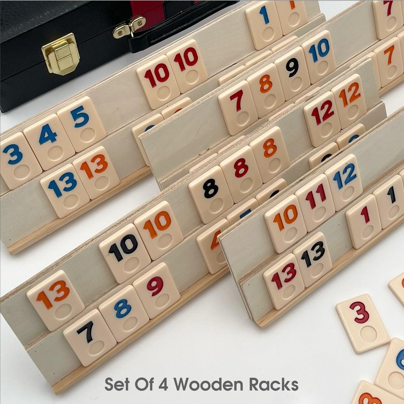 Deluxe Rummy with Wooden Racks in Attache Case