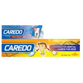 Tratamiento de pasta dental Caries dentales CAREDO, las únicas pastas dentales para curar la caries dental, reparación de cavidades dentales (niño 50 g 1 unidad, ungüento analgésico 16 g 1 unidad)