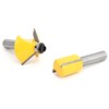 12 Pcs Router Bit Yellow Carbide Cemented Woodworking Milling Cutter