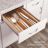 BEKVEM Small Silverware Organizer, Bamboo Kitchen Drawer Organizer, Utensil Holder,