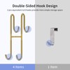 SSTOOHL Over Shower Glass Door Hook, 2 Pack Gold Stainless