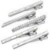 Freate Necktie Clip 5 Piece Set With Chain Included 4