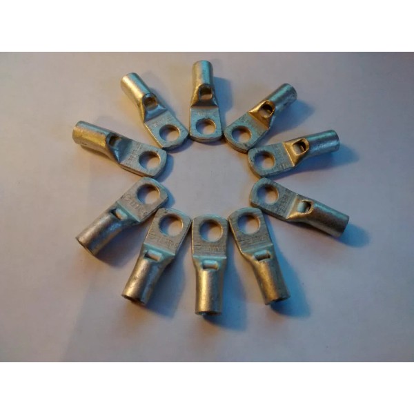 BURNDY 10 New, Burndy YAAN-6 one hole Compression Lug 1/4"