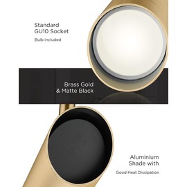 FEMILA 44" Adjustable LED Track Light - 4000K Gold Ceiling Track Lighting Fixture, 350 Degree Rotatable | Modern Kitchen Track Lights | Versatile LED Track Lighting Kit, 4FS79TL-5 BG