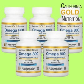 Omega 800 Ultra Highly Concentrated Omega 3 Fish Oil 30 Tablets EPA DHA Triglyceride CGNx5 Pack / 오메가 800 초고농축 오메가3 피쉬오일 30정 EPA DHA 트리글리세리드 CGNx5팩