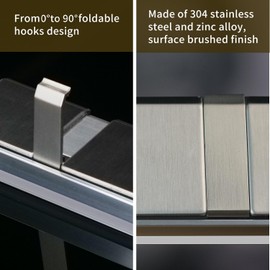 FIESONO Wall Mount Folding Coat Hooks, Stainless Steel Coat Rack with 2 Foldable Standard Space Saving Hooks Hanger for Entryway Bathroom Living room Bedroom