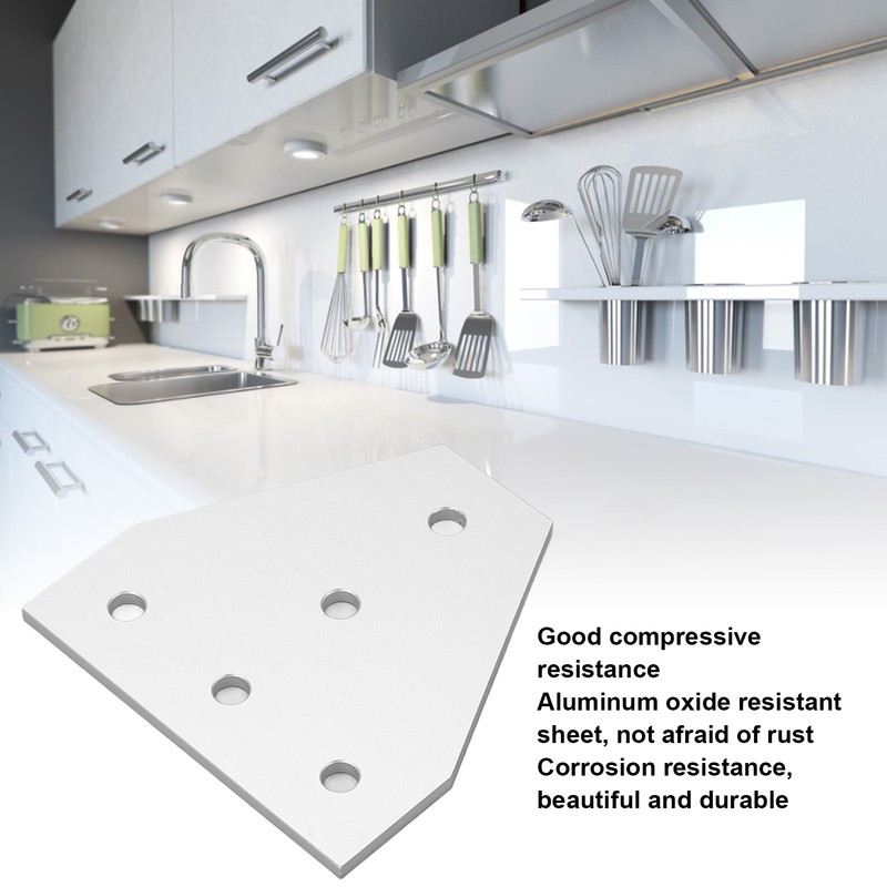 5PCS Flat Tie Plate Aluminum Alloy 5 Holes Compression Resistance