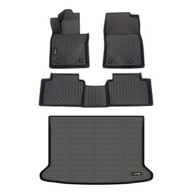 HAFIDI All Weather Car Floor Mats & Cargo Liner for Mazda CX-30 2020-2024 Custom Fit Full Set Accessories - Black
