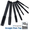 Bestgle 7 Pcs Straight Flute Tap Set Thread Taps HSS