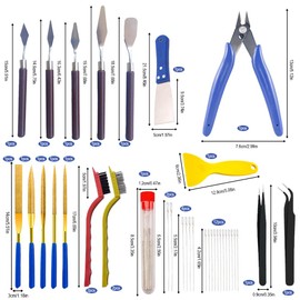 3D Printer Accessories, 36PCS 3D Printer Tool Kit, 3D Printer Accessories Tool Kit Printer Nozzle Cleaning Tools Includes Nozzle Cleaning Kit for 3D Printer Maintenance
