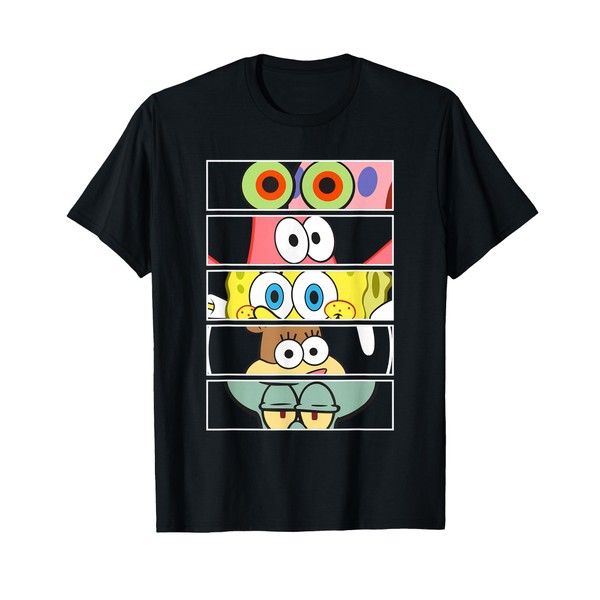 SpongeBob SquarePants Character Eyes Closeup Panels T-Shirt