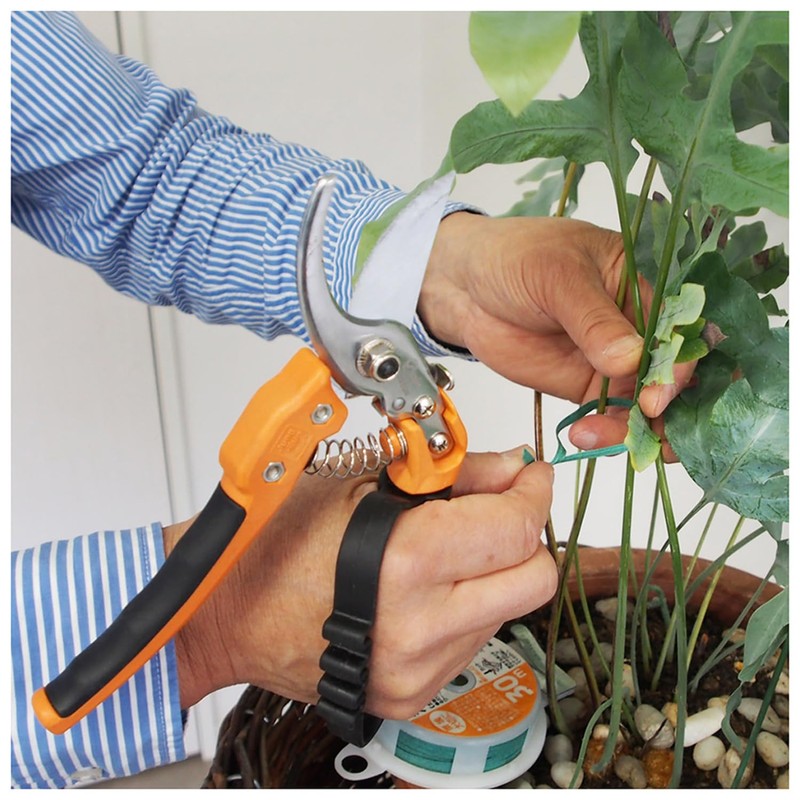 デフィ ジャポン(Defi Japon) くるっと剪定ハサミ 200×50×35mm SH-200 ハンドルを外側に回して、持ったまま別の作業ができる