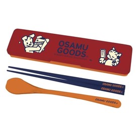 OSAMU GOODS Lunch Series HAVE A Nice Day Chopsticks & Spoon Set OGB-1300 Osamu Goods 7.7 inches (195 mm) / Spoon 7.1 inches (180 mm) / Case 8.1 x 2.0 x 0.9 inches (205 x 52 x 23 mm)