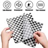 100Pcs Wax Paper Sheets for Food, 12x12 In Black and