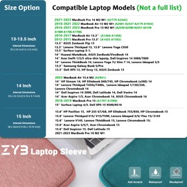 ZYB Laptop Sleeve 13,3 Inch,Waterproof Sleeve Case for MacBook Air 13 13.6 Inch M3 M2 M1 2024 2022 2020-2017,MacBook Pro 13/14 Inch Case M3 M2 M1 2023 2022-2012,13,3" Case for Surface Laptop HP-Teal
