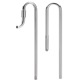 Aqua Worx Flux Stainless Steel Lily Pipes - Inflow & Outflow Water Pipe - Aquarium Water Tubing for Planted Aquarium, Lily Pipe Set for Rimless Tank - Aquarium Supplies - Standard 12/16MM (1/2 in)