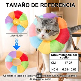 SYCYKA Collar de Recuperación para Perro y Gatos, Dona Ajustables para Perro Cuello, Cómodo Cono para Perro para Perros y Gatos Pequeños y Medianos, Recuperación Post Cirugía, Evite Morder y Arañar