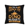 Dino Nuggets Enthusiast Dinosaur Chicken Delight Dino Nugs Throw Pillow