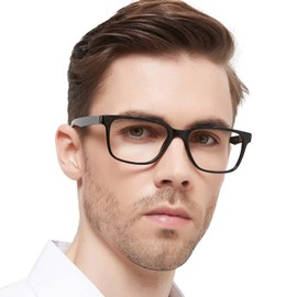 WEMOOTANTS Large Bifocal Reading Glasses Men Blue Light Computer Readers 1.0 1.25 1.5 1.75 2.0 2.25 2.5 2.75 3.0 3.25 3.5 (Black 2.50)