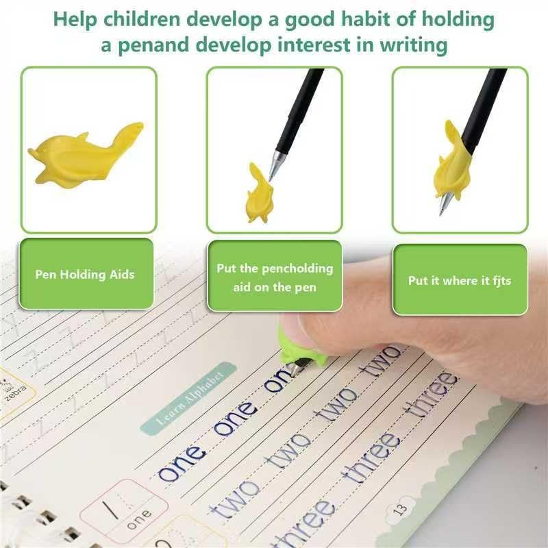 Magic Grooved Writing Practice Pen,Disappearing Ink Magic Pen for Grooved