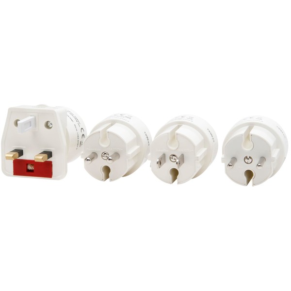 Kopp 176219345 Travel Adaptor Set, 4 Pieces, White
