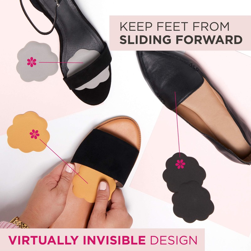 Foot Petals womens Scalloped Ball of Foot Cushion, Black Iris,