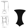 black or white Spandex stretch Cover for Poseur Table with