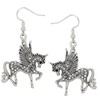 DianaL Boutique Large Beautiful Silver Tone Rhodium Plated Pegasus Unicorn