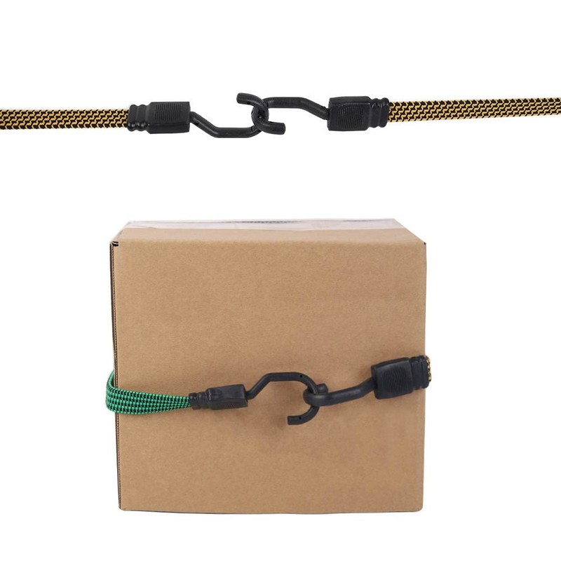 Set of 6 Flat Elastic Bands with Hooks, Rubber Tensioners,